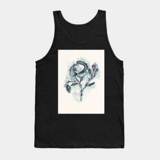 Poppy Flower in Ink Tank Top